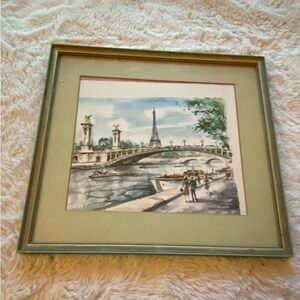 Lot of 6 framed vintage art.